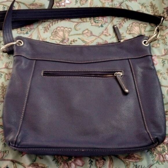 Tignanello Blue Leather Hobo Bag - Picture 4 of 11